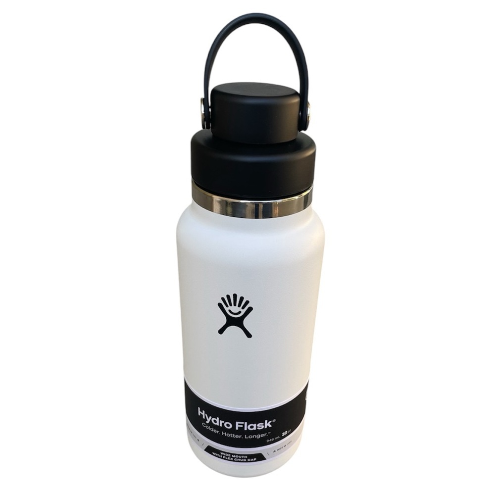 NEW Hydro Flask | Wide Mouth With Flex Chug Cap 32 oz. Water Bottle | White